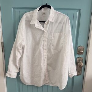 J. Crew Crisp White Button Down Shirt